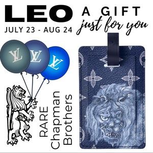 💎 NIB Louis Vuitton x Chapman Brothers Lion Luggage Tag • Limited Edition